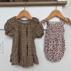 Rylee + Cru Willow Dress and Bubble Romper Fall Set